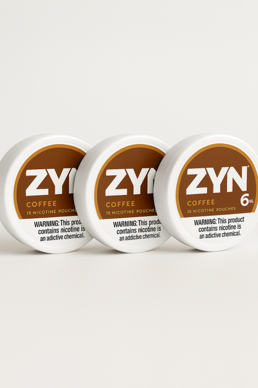 ZYN Nicotine Pouches 6 mg | Coffee | 3 Cans (45 Pouches Total)
