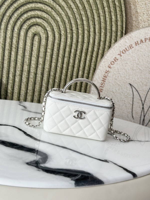 化妝包 琺瑯扣樹脂手腕，隱藏款吧！白銀配色